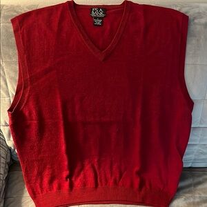 Jos. A. Bank Red V-Neck Sweater